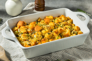 Sticker - Homemade American Cornbread Stuffing with Sage