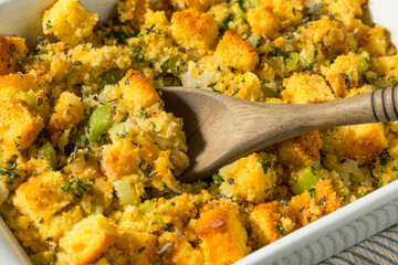 Sticker - Homemade American Cornbread Stuffing with Sage