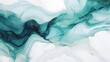 white and teal Marble ink abstract art exquisite painting for abstract background generativ ai