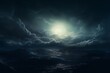 stormy ocean bright light shining clouds midnight underwater night volumetry scattering wearing maritime clothing lighting