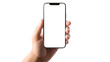 © EmmaStock - hand holding smartphone on the transparent background