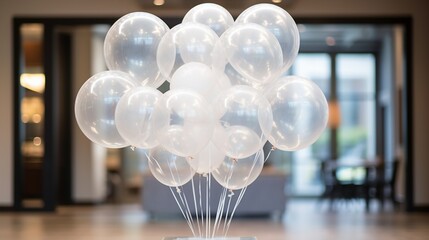 Wall Mural - A delicate and refined balloon arrangement, exuding a sense of sophistication and style.