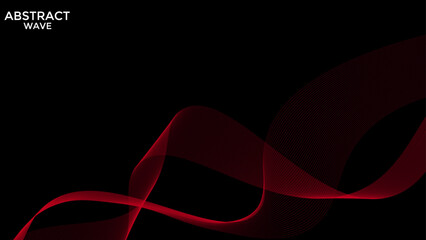 Wall Mural - Abstract red waves background Vector abstract red background wave design