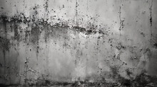 Black White Grunge` Texture Background With Frame. Generative AI