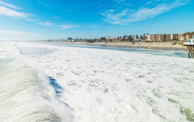 Wall Mural - big wave in Pacific Beach