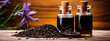 Black cumin cosmetic oil. Generative AI,