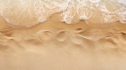 Leinwandbilder - Sand on beach as background, top view
