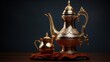 Arabic Coffee pot traditional. Saudi Coffee Dallah, A still life of Saudi traditional coffee pot or Dallah, Traditional Hospitality (Saudi Arabia).