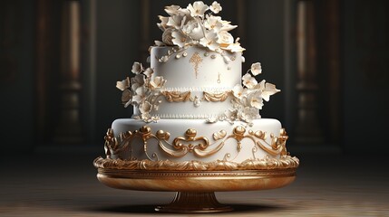 Luxurious wedding cake