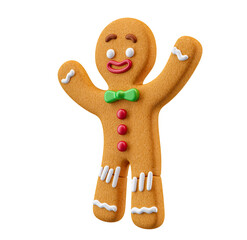 Wall Mural - gingerbread cookie for christmas in 3d render illustration