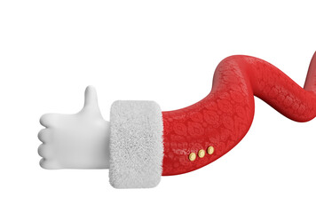 Wall Mural - Santa Claus Hand in 3d render illustration