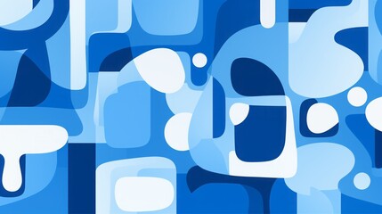 Sticker - background abstraction geometric shapes and lines blue and white.