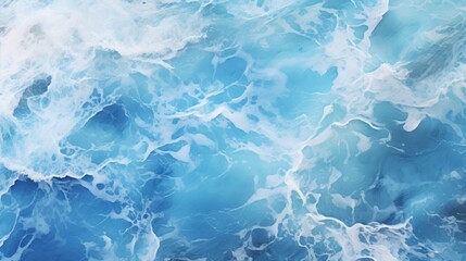 background sea with foam top view.