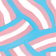 Seamless pattern with transgender flag. Oil paint. Digital illustration for Pride Month