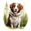 Adorable Brittany Spaniel in the Heart of the Woodland - Simplifica 057