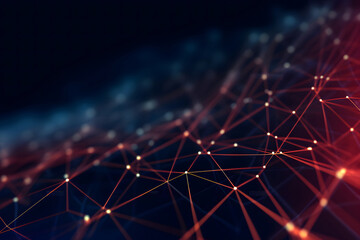 Fondo abstracto de tecnologia y ciencia.Malla o red con lineas y formas geometricas.