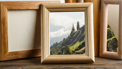 Sticker - wooden photo frame