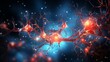 Conceptual illustration of neuron cells closeup AI generated illustration