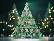 Christmas tree crafted entirely, radiating stunning beauty
