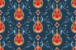 Abstract ethnic paisley pattern flower design. Aztec fabric boho mandalas textile wallpaper. Tribal native motif African American sari elegant embroidery vector background 