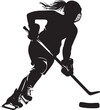 Hockey Player EPS, Hockey Player Silhouette, Hockey Player Vector, Hockey Player Cut File, Hockey Player Vector