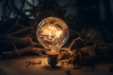 glowing lightbulb, light, energy, lightbulb, glowing bulb, light source