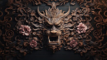 Intricate Asian Dragon, Wood Carving Technique