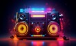 © Julya - Colorful retro music Boombox 3d  render style
