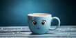 Mug with sad face, blue monday