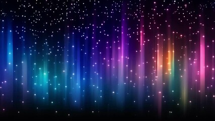 Wall Mural - a rainbow of colors cascading over the horizon like a sparkling diaphanous curtain illuminated the s