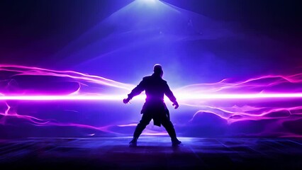 Wall Mural - a translucent purple barrier appeared around the sorcerer deflecting even the strongest of magical a