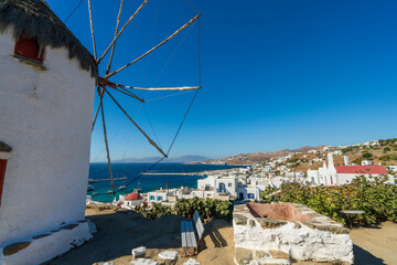 Canvas Print - Mykonos island, Cyclades, Greece. Island of Windmills 