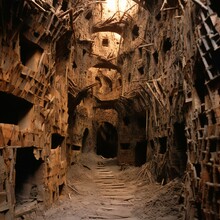 Interior Of An Old Abandoned Mine