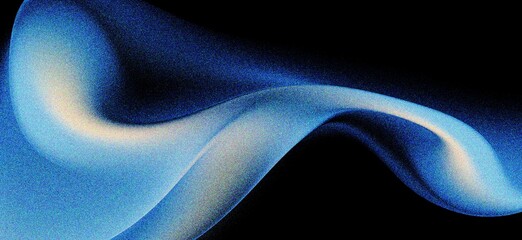 Wall Mural - abstract blue wavy gradient background with grain and noise texture for header poster banner backdro