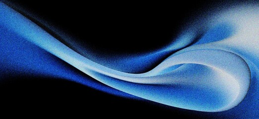 Poster - abstract blue wavy gradient  background with grain and noise texture for header poster banner backdrop design