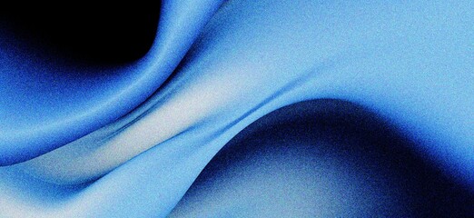 Wall Mural - abstract blue wavy gradient background with grain and noise texture for header poster banner backdro