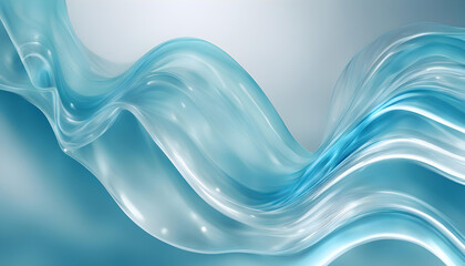 Wall Mural - Abstract Background Glass Tube Blue Transparent Wave