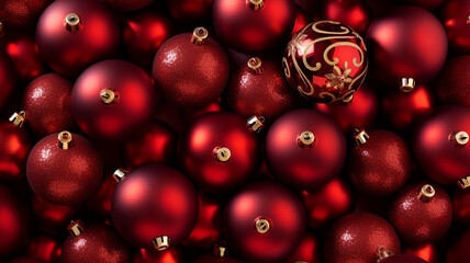Wall Mural - Christmas bauble decoration ornaments collection