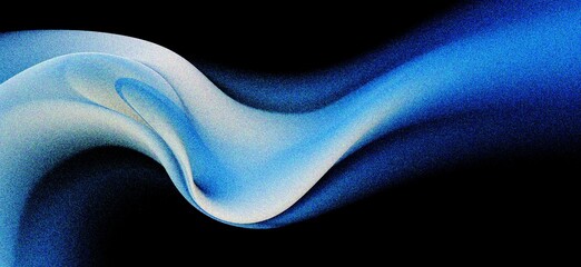 Wall Mural - abstract blue wavy gradient background with grain and noise texture for header poster banner backdro