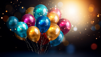 Poster - balloons HD 8K wallpaper Stock Photographic Image 