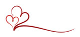 Fototapeta  - The symbol of a red stylized hearts.
