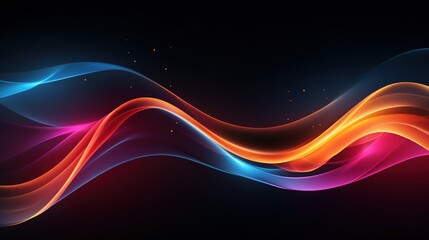 Wall Mural - Modern abstract motion banner on dark background