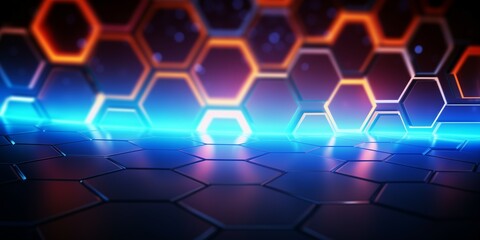 Sticker - abstract background with hexagons