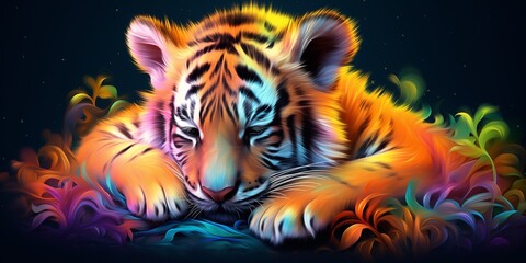 Sticker - Bright sleeping animal poster