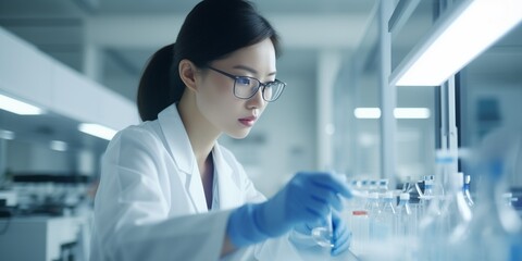 Canvas Print - Scientist in laboratory