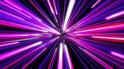 Wall Mural - beautiful super fast neon trails flying away seamless background. high speed pink blue color lines m