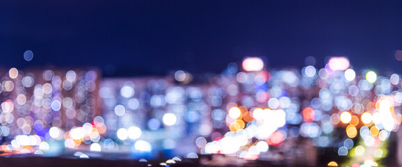 Canvas Print - Background of city building at night