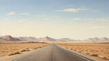 Fototapeta Panele - A realistic painting of a highway