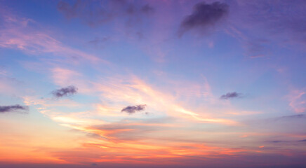 Wall Mural - nature beautiful light sunset or sunrise sky over sea background