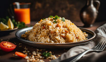 Fried Rice ,thai Food, Photography Close Up Shot In Studio 